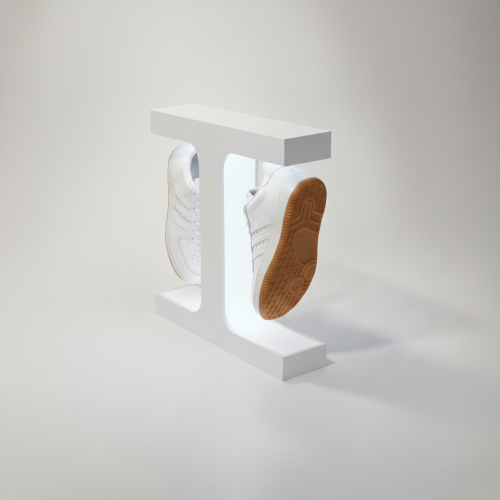 T Shape Manyetik Levitasyon Sergileme Standı Beyaz (Ayakkabı-Kulaklık-Figür)