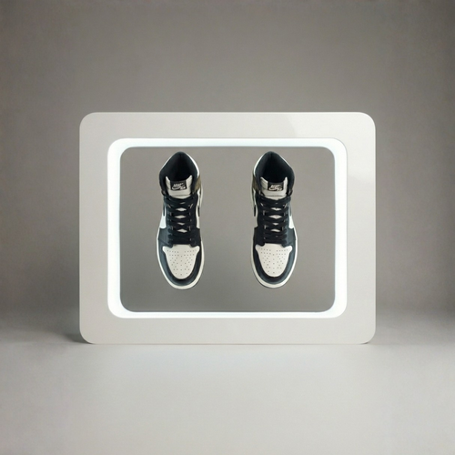 Rectangle Shape Twin Manyetik Levitasyon Sergileme Standı Beyaz (Ayakkabı-Kulaklık-Figür)