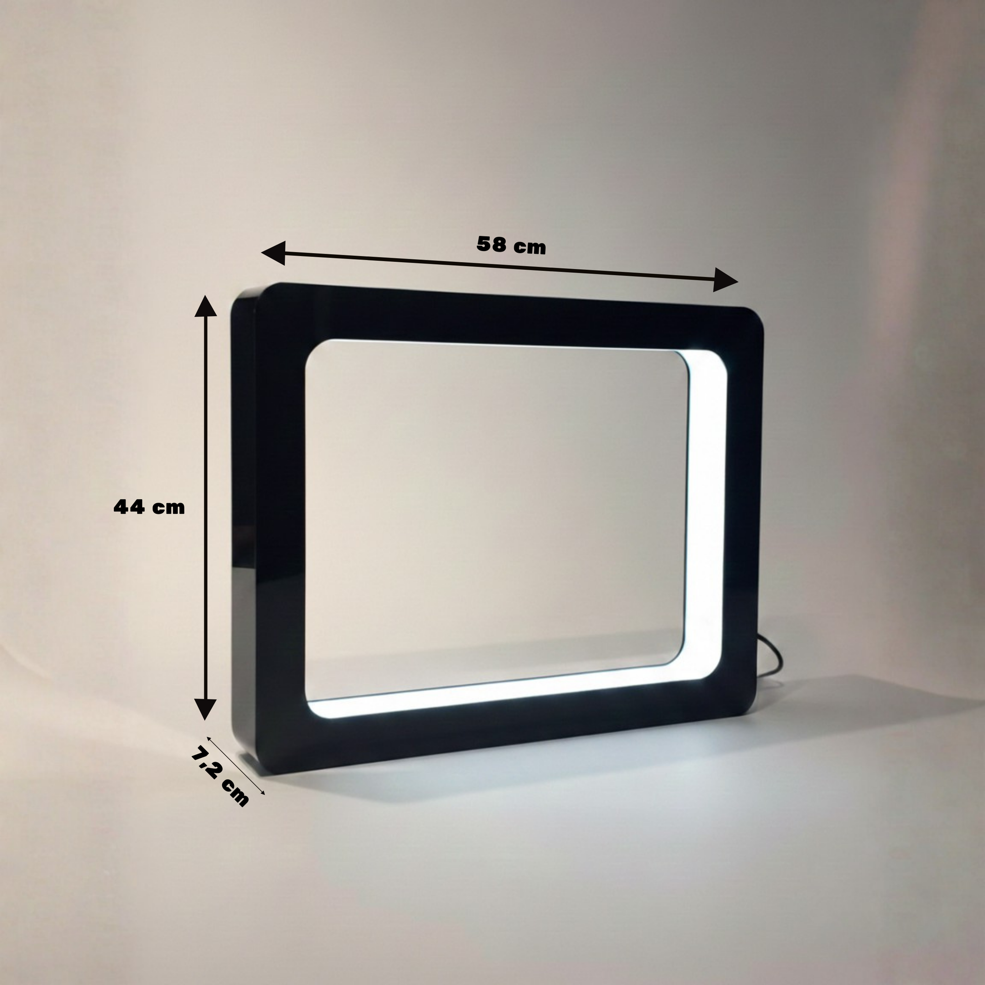Rectangle Shape Twin Manyetik Levitasyon Sergileme Standı Siyah (Ayakkabı-Kulaklık-Figür)