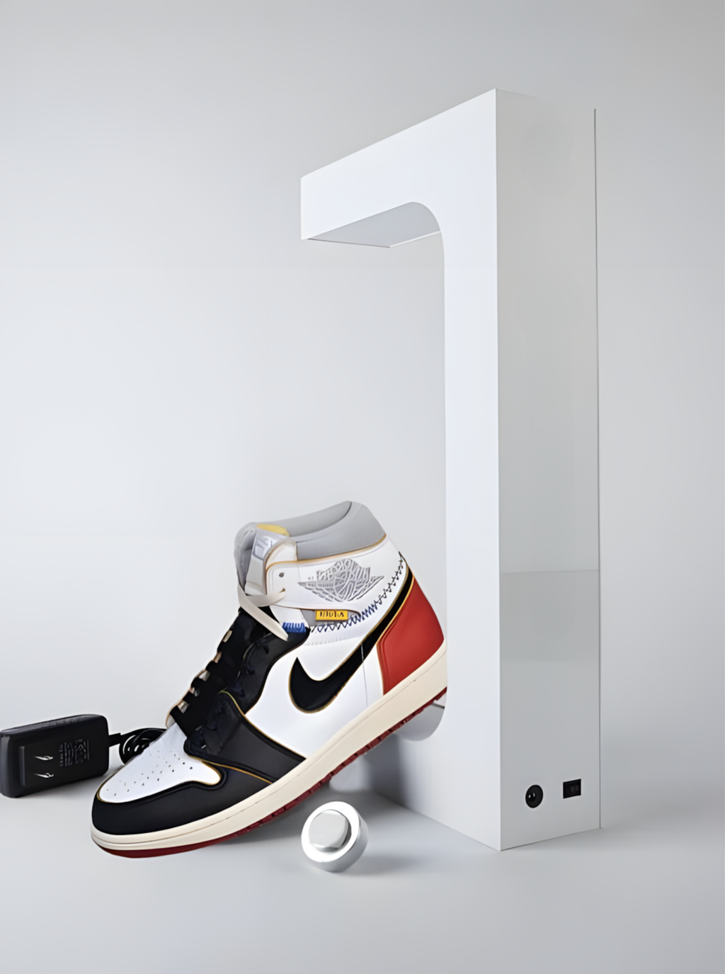 Tekli Levitasyon Sergi Standı (Beyaz)