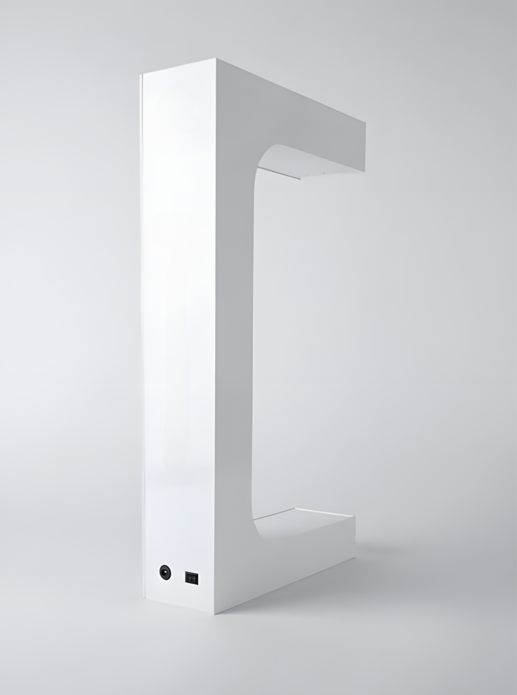 Tekli Levitasyon Sergi Standı (Beyaz)