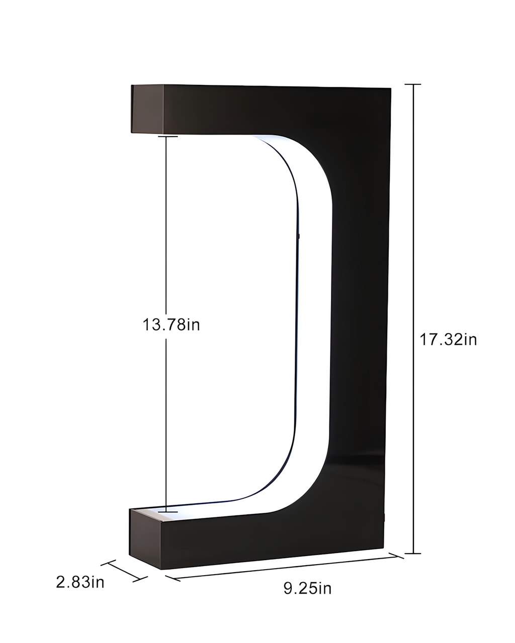 Tekli Levitasyon Sergi Standı (Siyah)